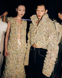 Backstage at F/W25 Romantic Sharpness (Show in Milan)