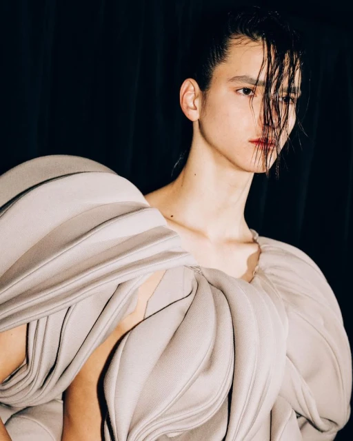 Backstage at F/W25 Romantic Sharpness (Show in Milan)