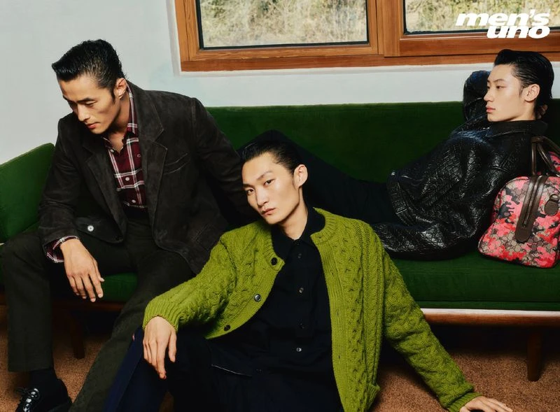 The moment of the with three boys