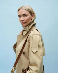 Gabardine trench coat