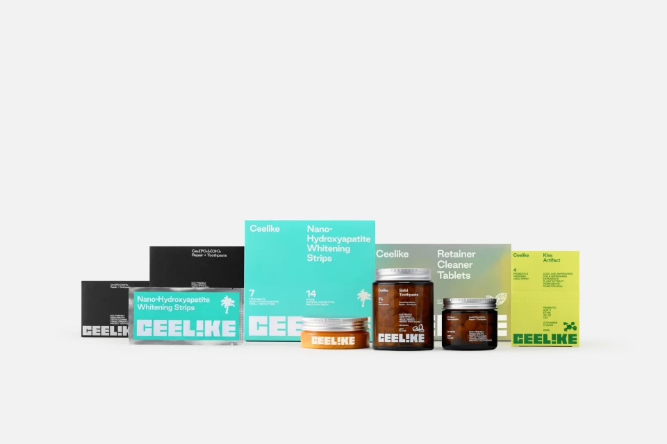 Studioenok’s identity for Ceelike breaks oral care conventions