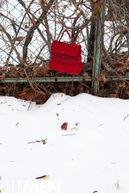 Traces of red in snowland