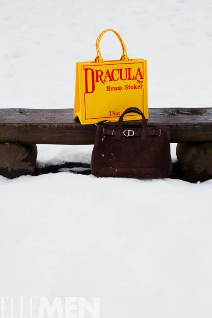 Traces of red in snowland