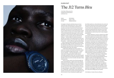 CLOCK OUT The J12 Turns Bleu