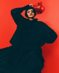 Farida Khelfa - Dior Red