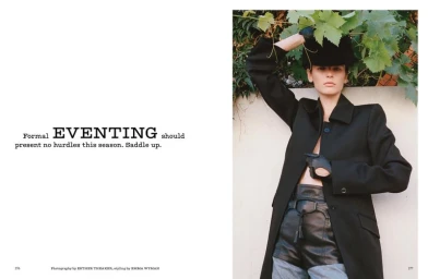 Formal EVENTING should present no hurdles this season. Saddle up.